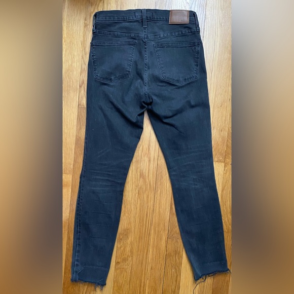 Madewell 9” High-Rise Skinny Distressed Gray Jeans Size 26 - Picture 2 of 9